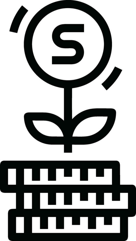 Growth business icon symbol vector image. Illustration of the progress outline infographic strategy  development design image