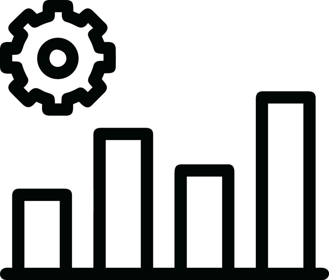 Growth business icon symbol vector image. Illustration of the progress outline infographic strategy  development design image