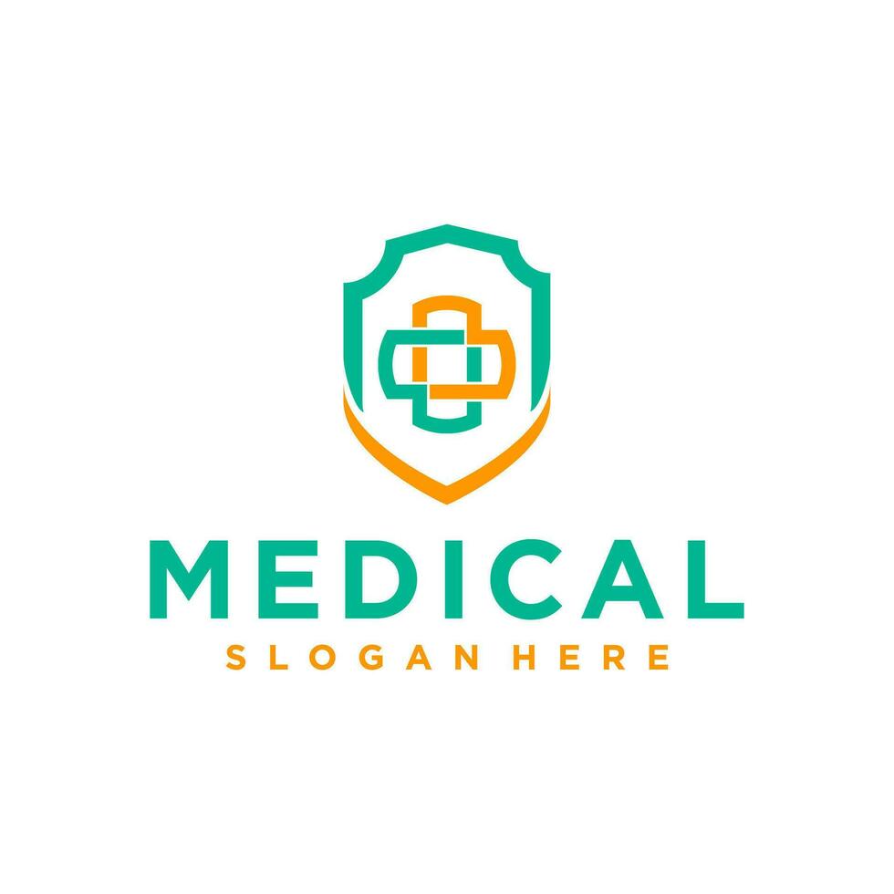 médico elemento vector logo . médico salud . cuidado salud logo .