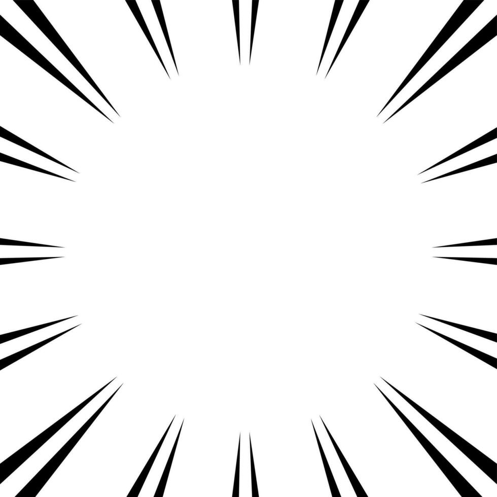 Comic Speed Zoom Line Background Vector . Explosion Background Template .