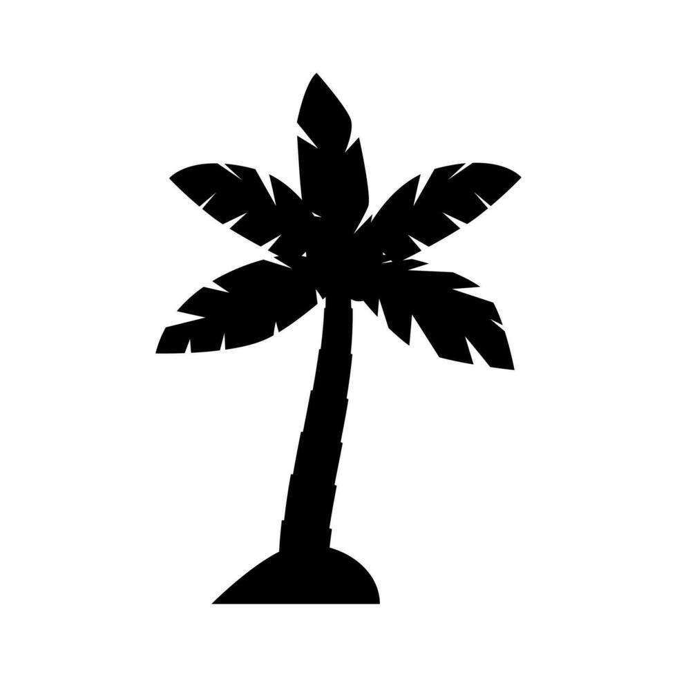 Palm Tree Silhouette Vector Element , Tropical Summer Element
