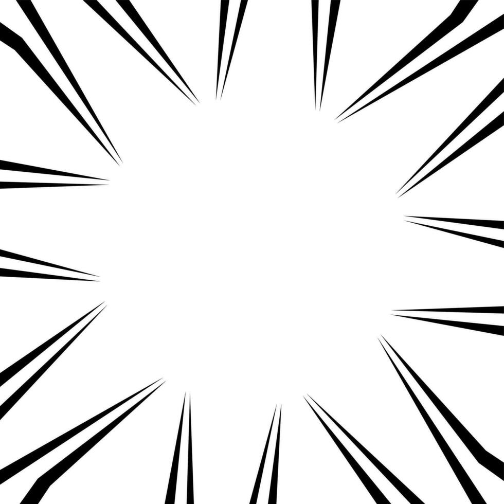 Comic Speed Zoom Line Background Vector . Explosion Background Template .