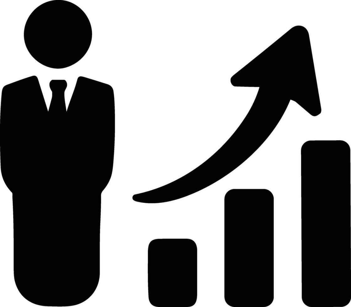 Growth business icon symbol vector image. Illustration of the progress outline infographic strategy  development design image