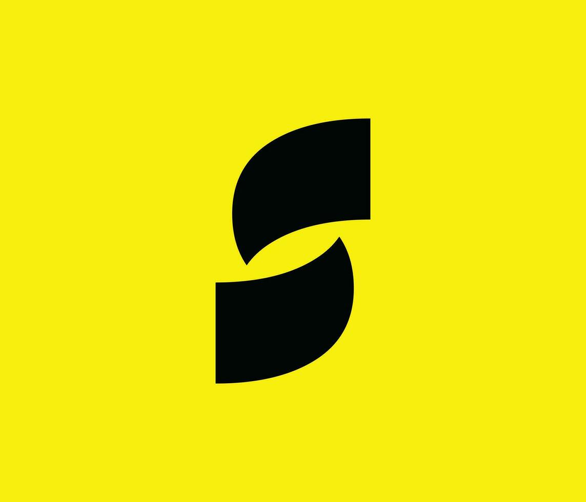 Minimal Letter S logo design vector template
