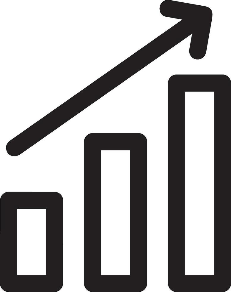 Growth business icon symbol vector image. Illustration of the progress outline infographic strategy  development design image
