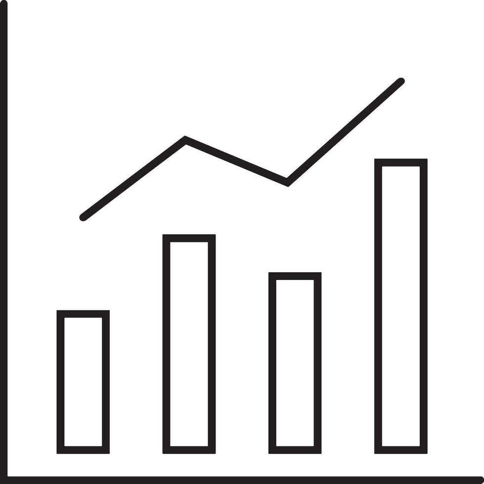 Growth business icon symbol vector image. Illustration of the progress outline infographic strategy  development design image