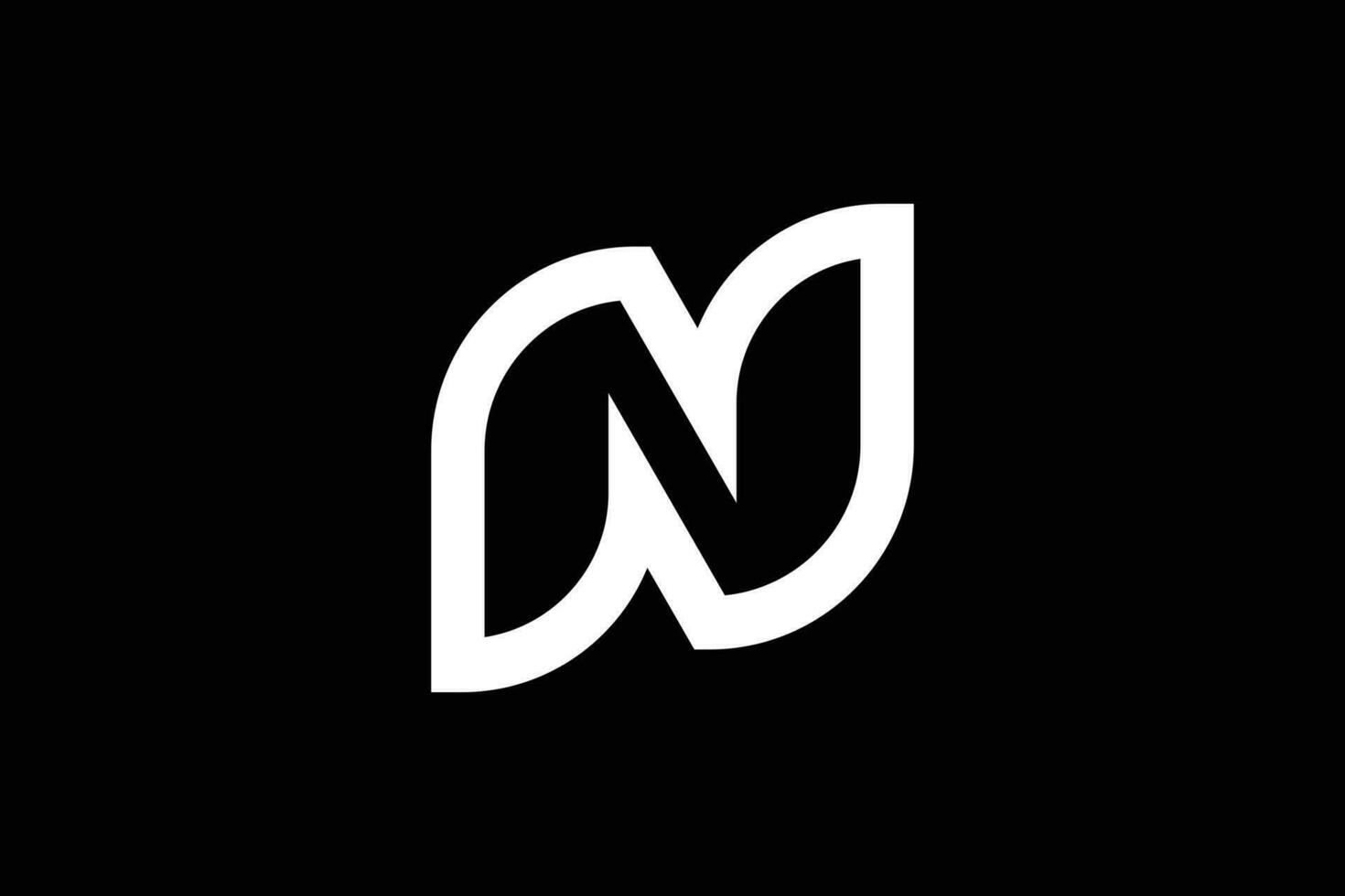 Letter N Leaf logo design vector template