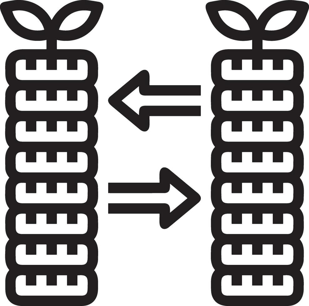 Growth business icon symbol vector image. Illustration of the progress outline infographic strategy  development design image