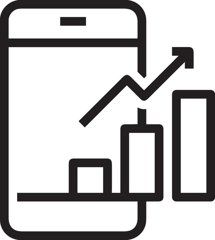 Growth business icon symbol vector image. Illustration of the progress outline infographic strategy  development design image