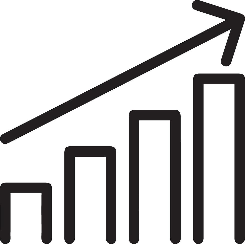 crecimiento negocio icono símbolo vector imagen. ilustración de el Progreso contorno infografía estrategia desarrollo diseño imagen