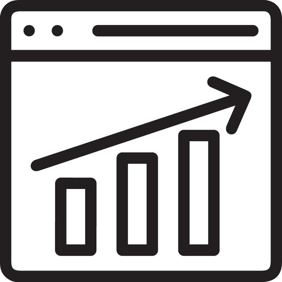 Growth business icon symbol vector image. Illustration of the progress outline infographic strategy  development design image