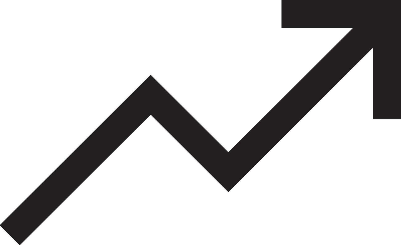 Growth business icon symbol vector image. Illustration of the progress outline infographic strategy  development design image