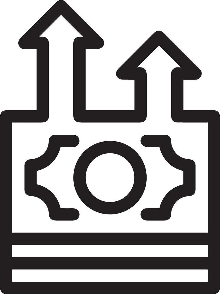 Growth business icon symbol vector image. Illustration of the progress outline infographic strategy  development design image