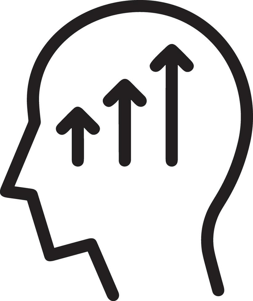 Growth business icon symbol vector image. Illustration of the progress outline infographic strategy  development design image