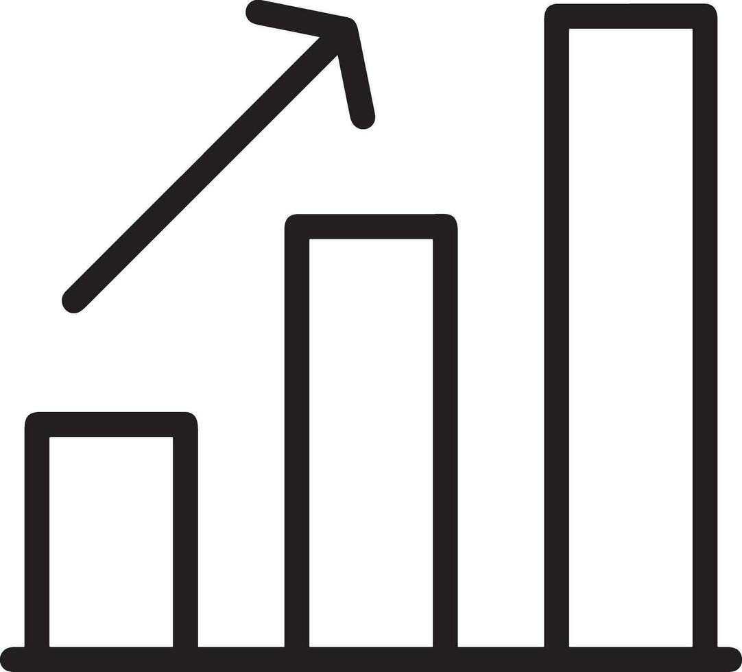 Growth business icon symbol vector image. Illustration of the progress outline infographic strategy  development design image