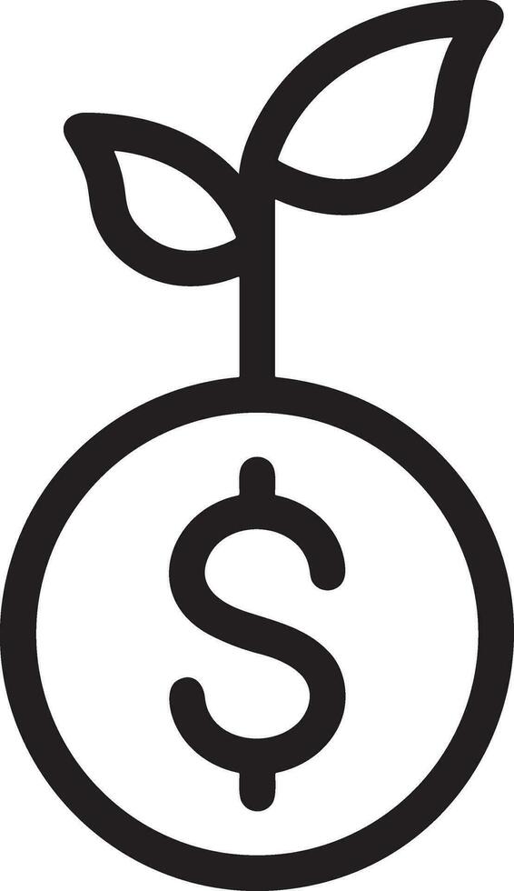 Growth business icon symbol vector image. Illustration of the progress outline infographic strategy  development design image