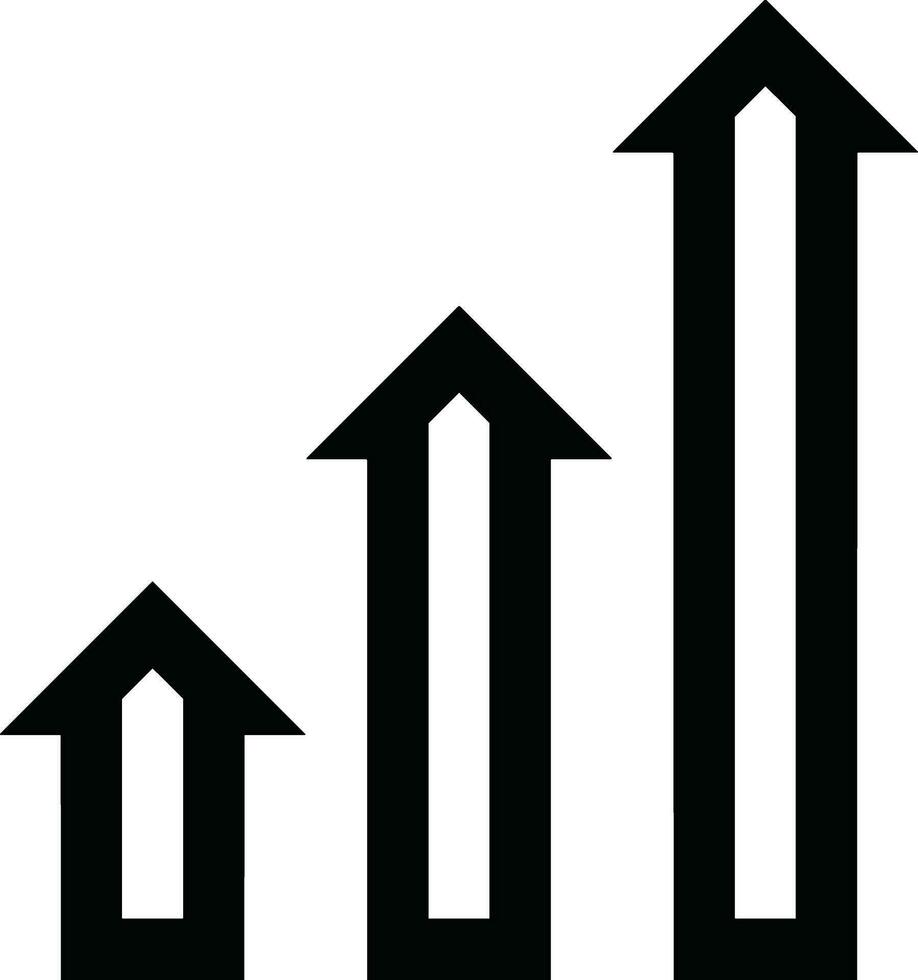 Growth business icon symbol vector image. Illustration of the progress outline infographic strategy  development design image
