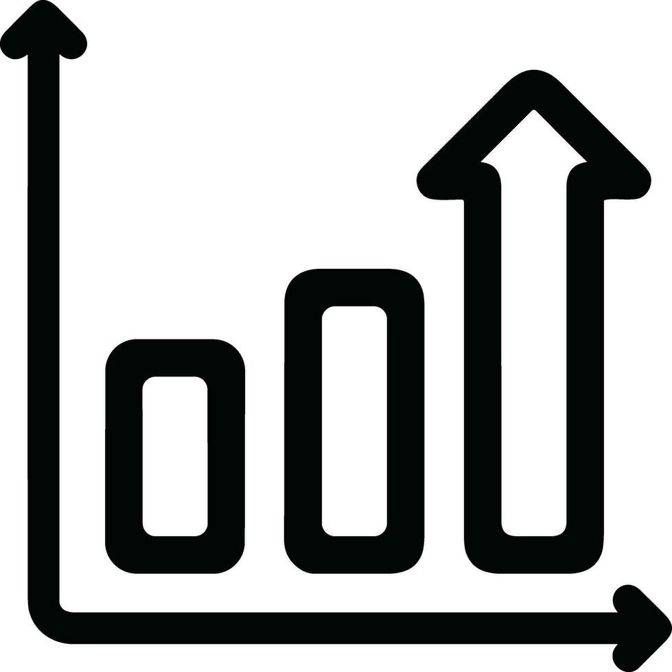 Growth business icon symbol vector image. Illustration of the progress outline infographic strategy  development design image