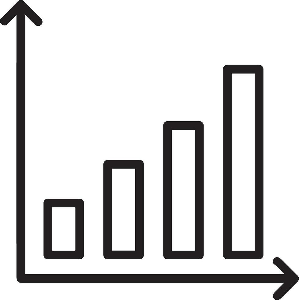 Growth business icon symbol vector image. Illustration of the progress outline infographic strategy  development design image