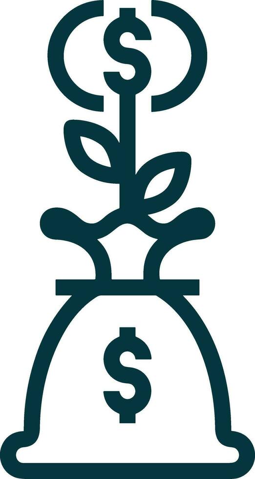 Growth business icon symbol vector image. Illustration of the progress outline infographic strategy  development design image