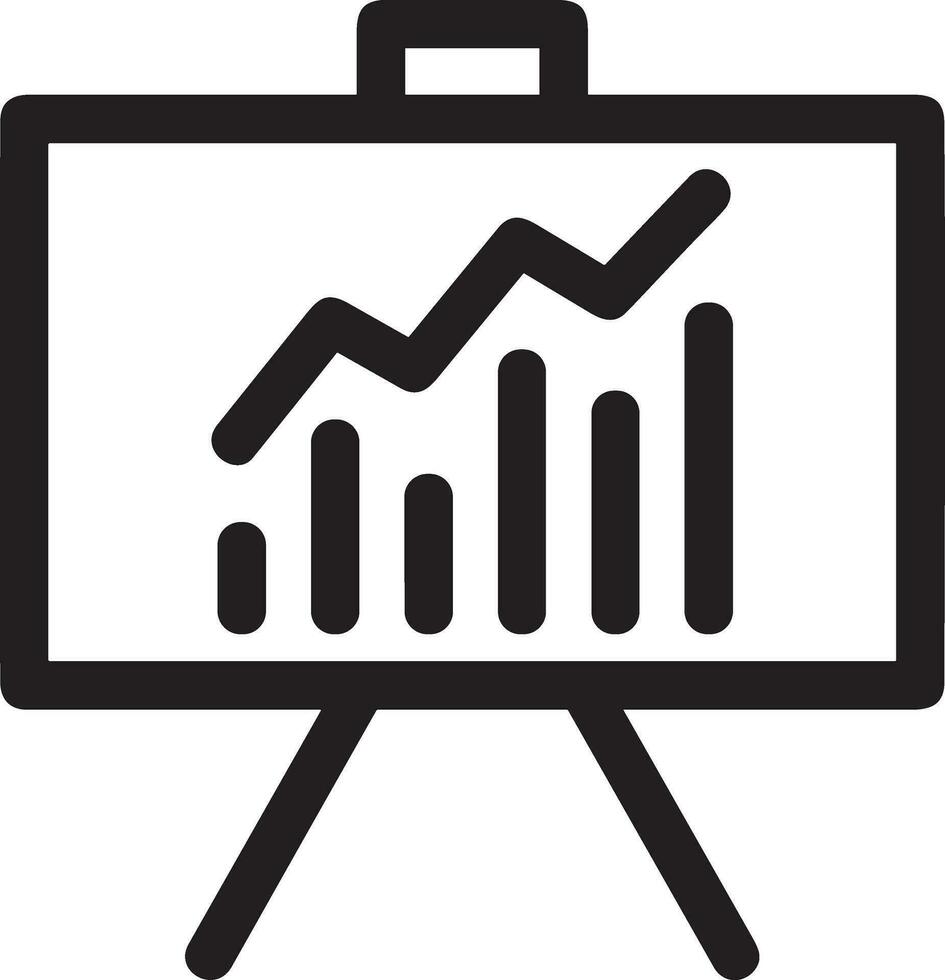 Growth business icon symbol vector image. Illustration of the progress outline infographic strategy  development design image