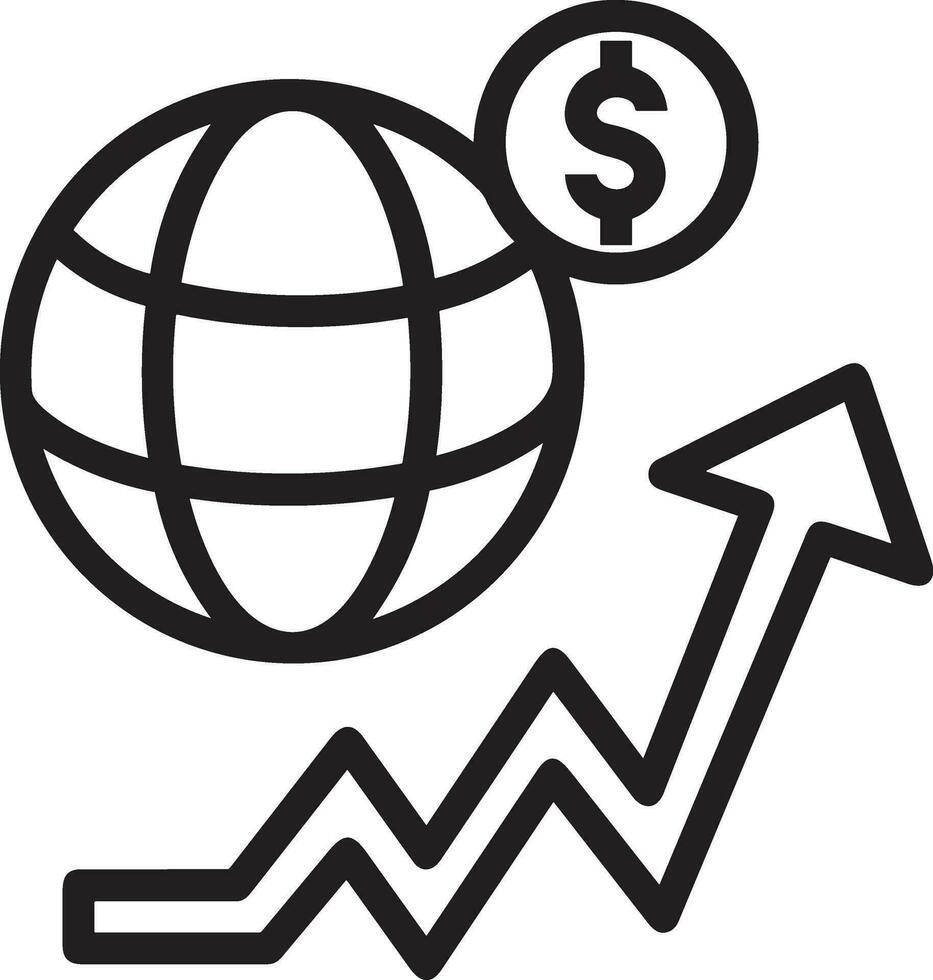 crecimiento negocio icono símbolo vector imagen. ilustración de el Progreso contorno infografía estrategia desarrollo diseño imagen