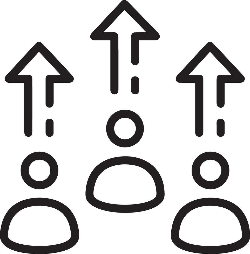 Growth business icon symbol vector image. Illustration of the progress outline infographic strategy  development design image