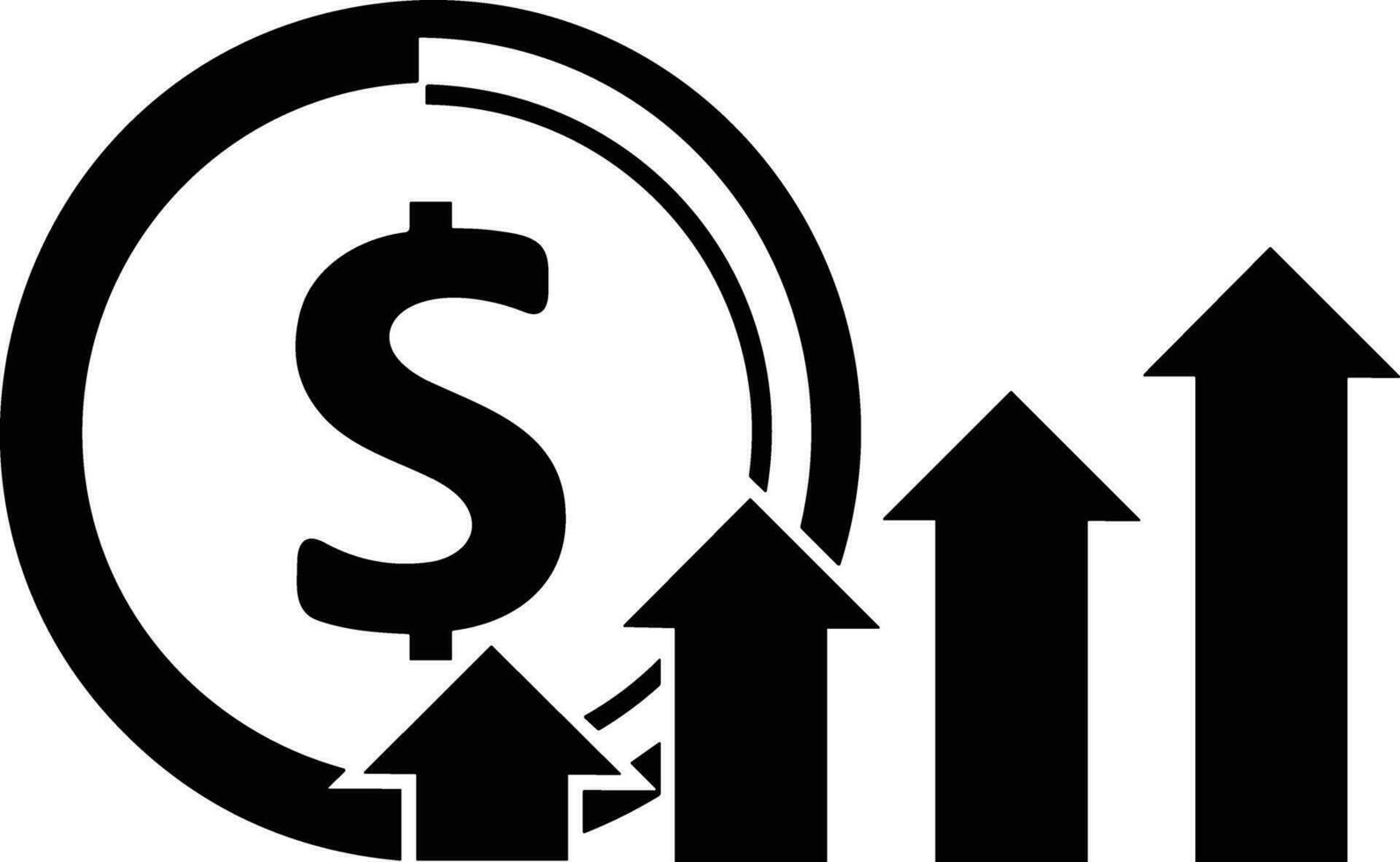 Growth business icon symbol vector image. Illustration of the progress outline infographic strategy  development design image