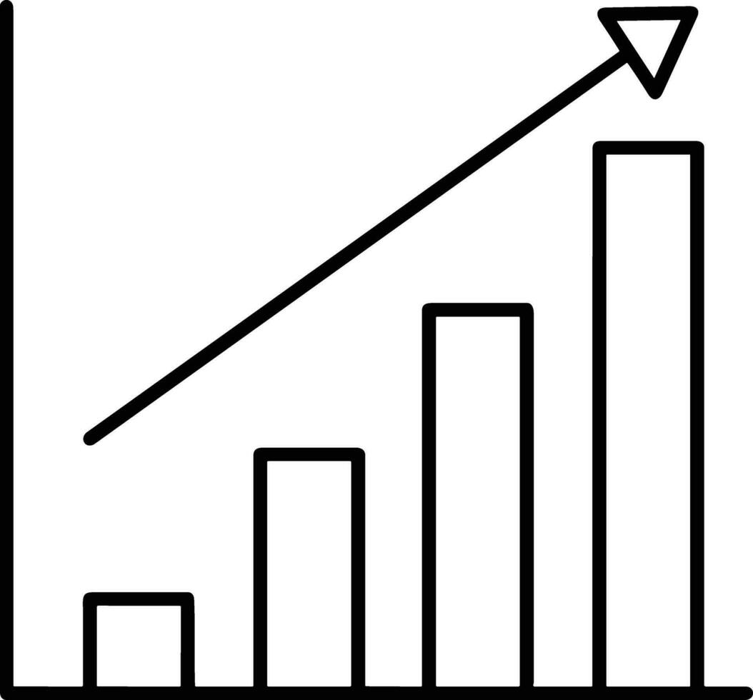 crecimiento negocio icono símbolo vector imagen. ilustración de el Progreso contorno infografía estrategia desarrollo diseño imagen