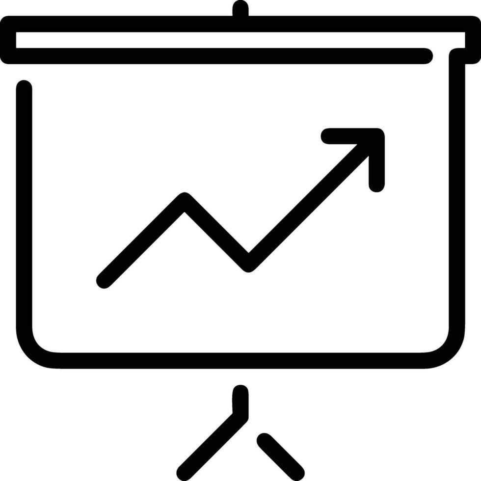 Growth business icon symbol vector image. Illustration of the progress outline infographic strategy  development design image