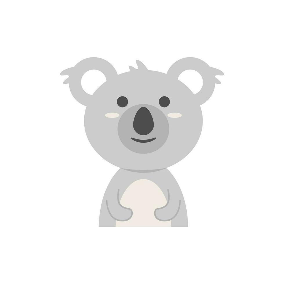 Koala Animal Cute Illustration Vector . Character Cute Animal . Baby Animal Illustration .