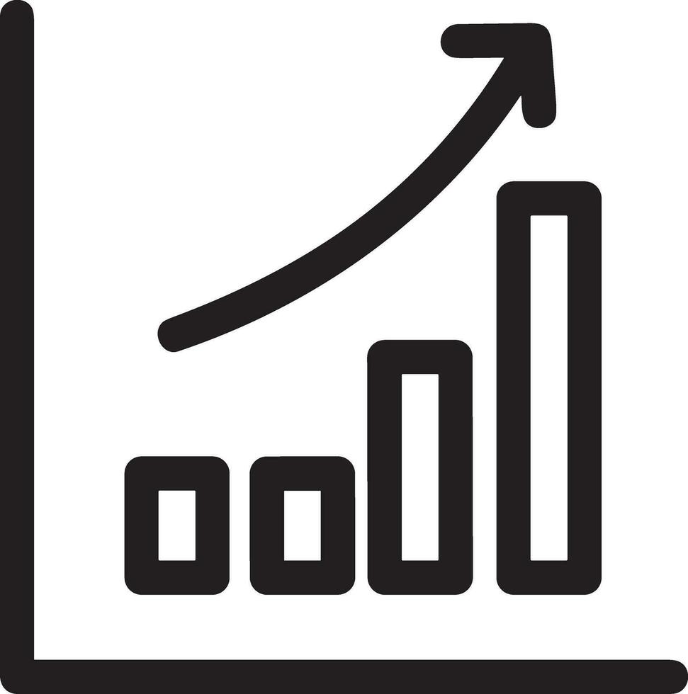 Growth business icon symbol vector image. Illustration of the progress outline infographic strategy  development design image