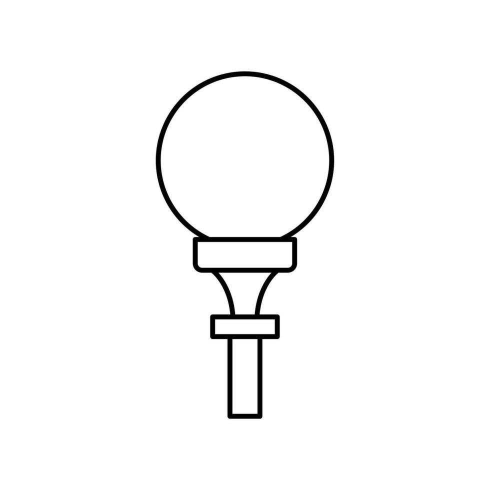 Lamp Garden Line Element Vector . Lamp Garden Decoration .