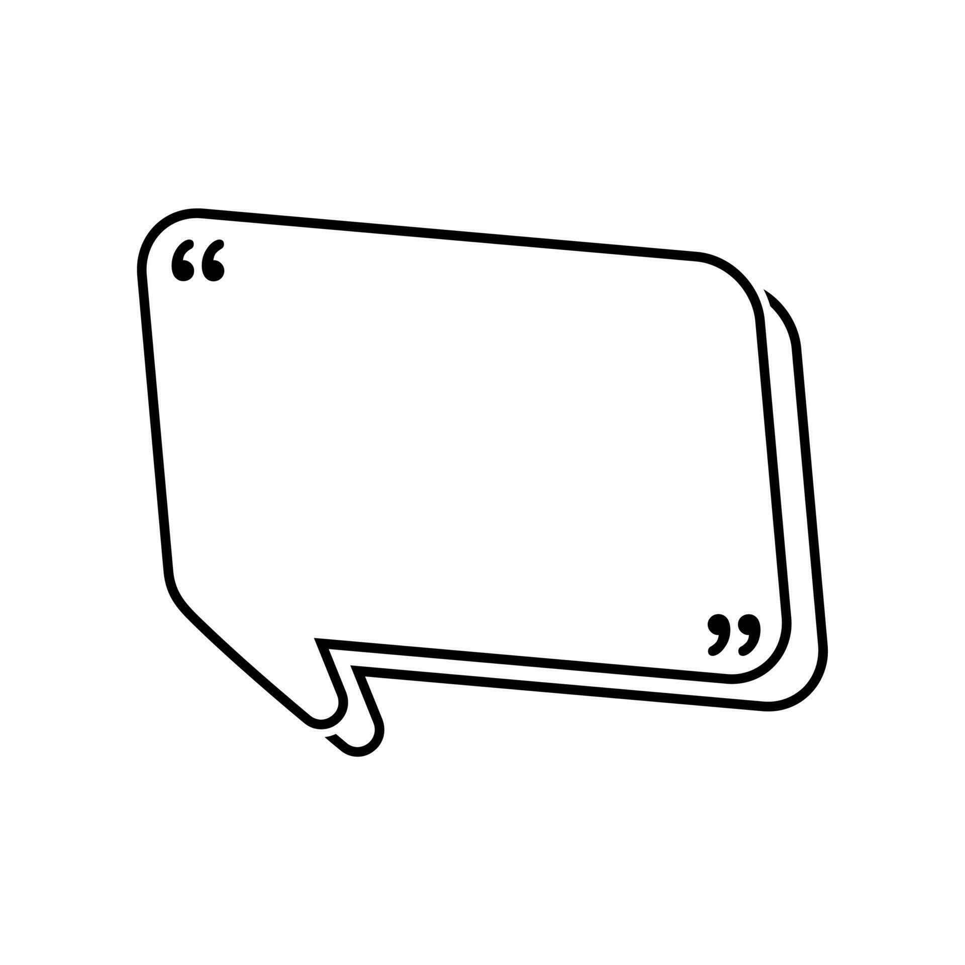 Text Box Line Vector , Outline Text Box Template , Comment Vector ...