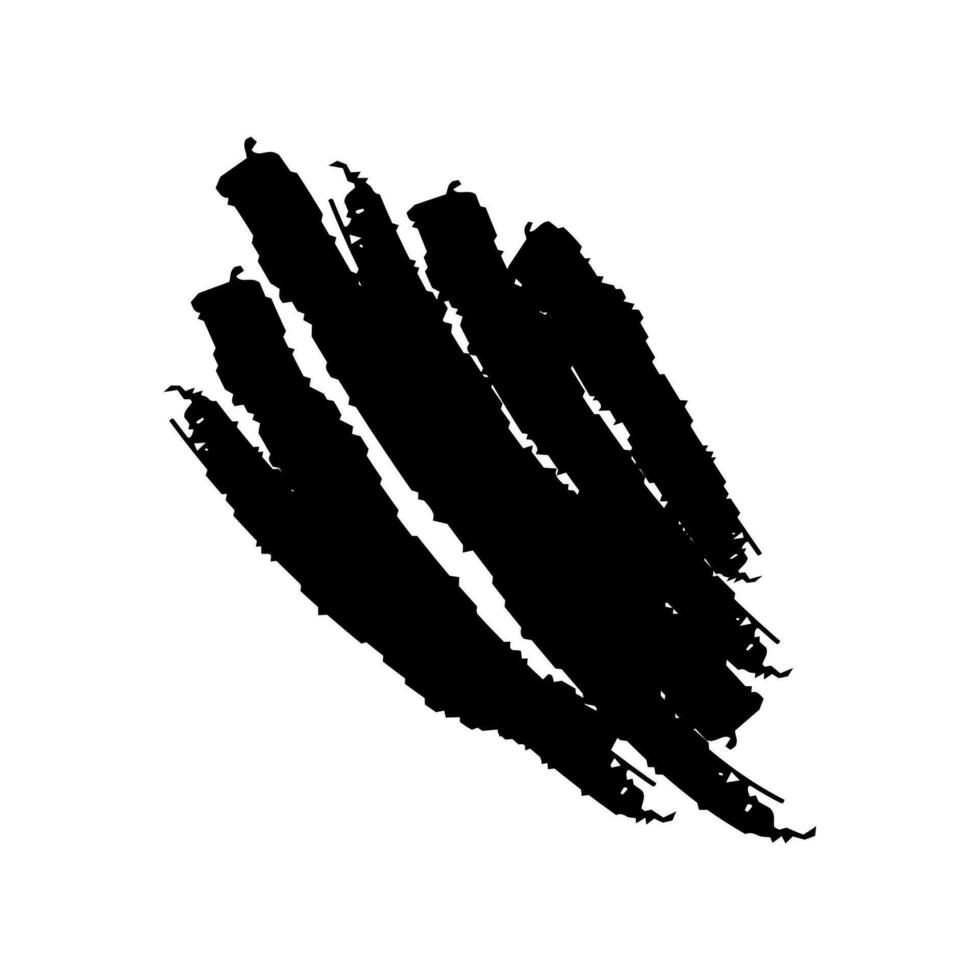 Black Paint Brush Grunge . Ink Brush Texture Shape . Splash Brush . vector