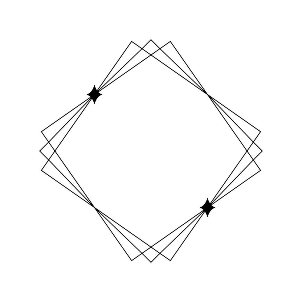 Aesthetic Border Frame Decoration , Wedding Decoration , Geometric Frame Border Template vector