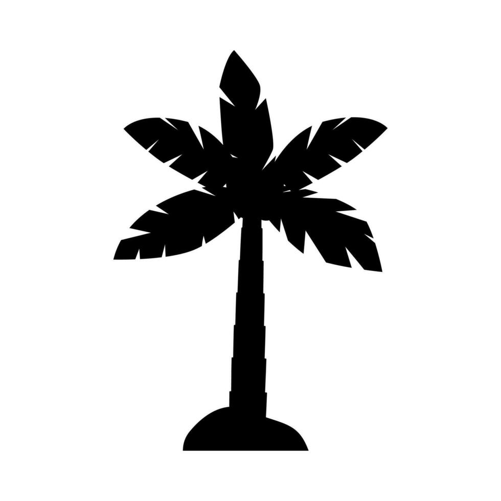 palma árbol silueta vector elemento , tropical verano elemento