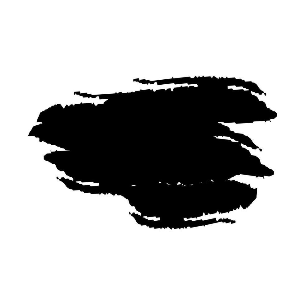 Black Paint Brush Grunge . Ink Brush Texture Shape . Splash Brush . vector