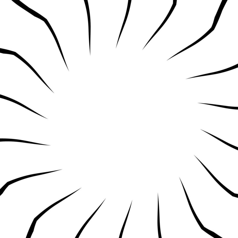 Comic Speed Zoom Line Background Vector . Explosion Background Template .