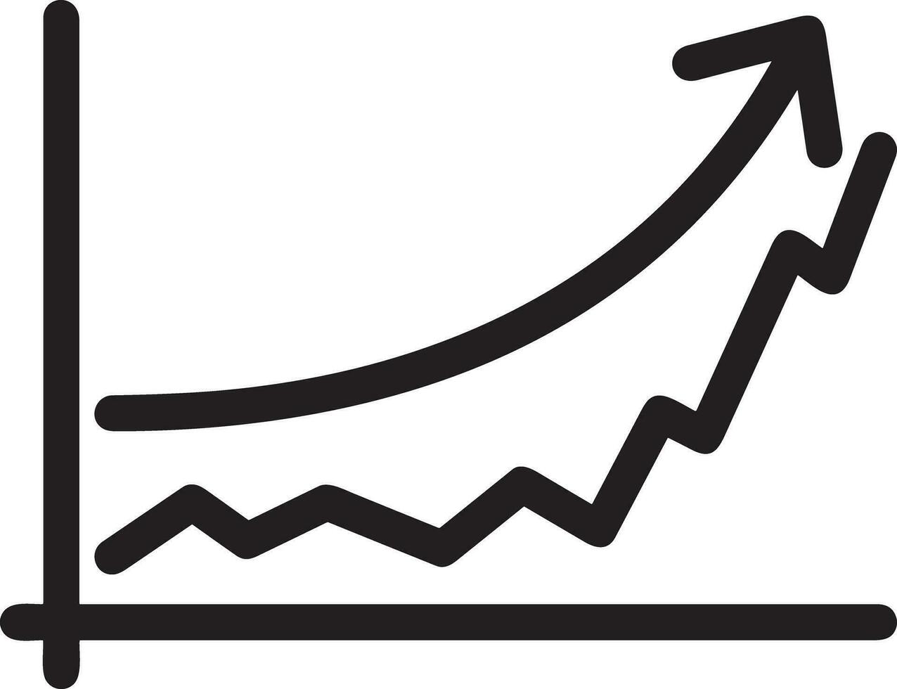 Growth business icon symbol vector image. Illustration of the progress outline infographic strategy  development design image