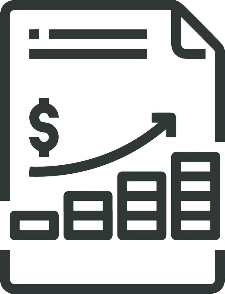 Growth business icon symbol vector image. Illustration of the progress outline infographic strategy  development design image