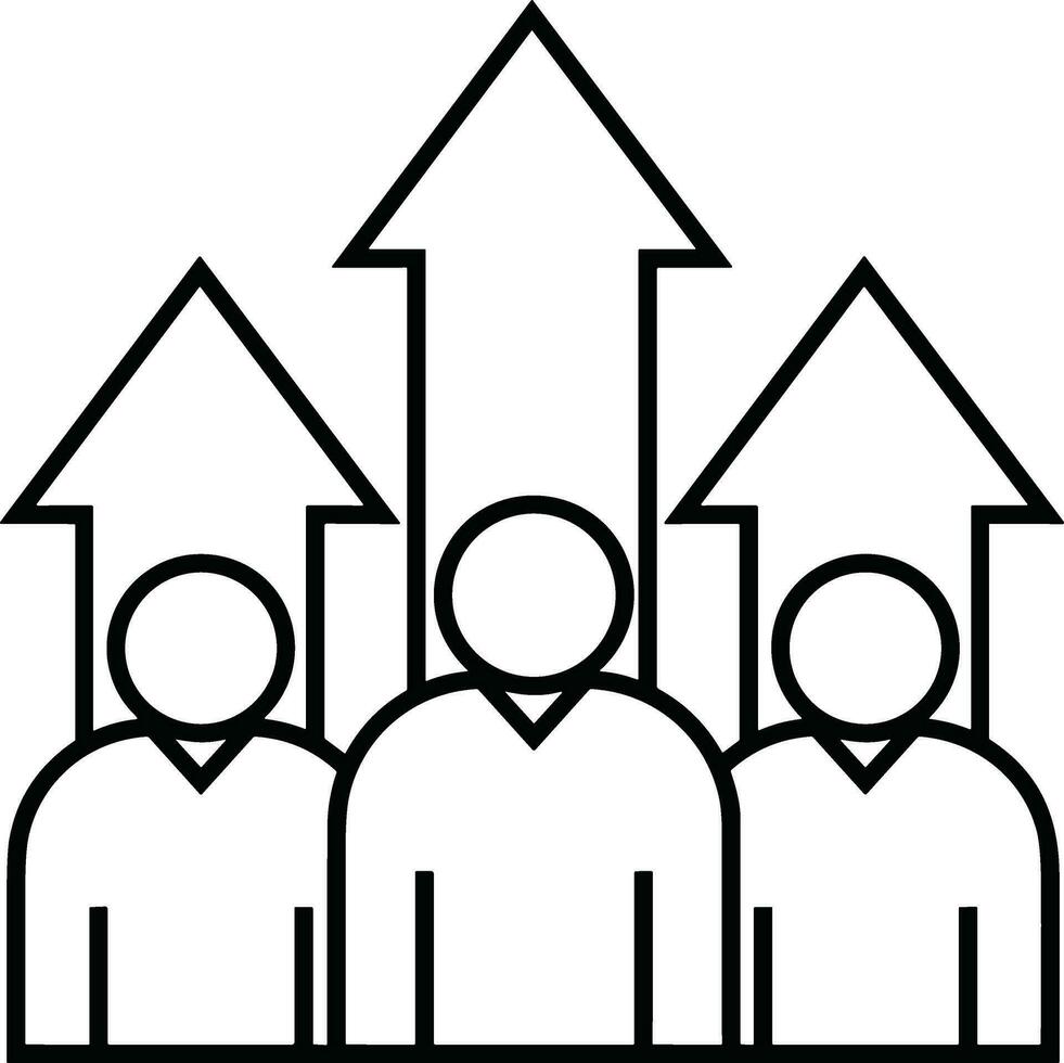 crecimiento negocio icono símbolo vector imagen. ilustración de el Progreso contorno infografía estrategia desarrollo diseño imagen