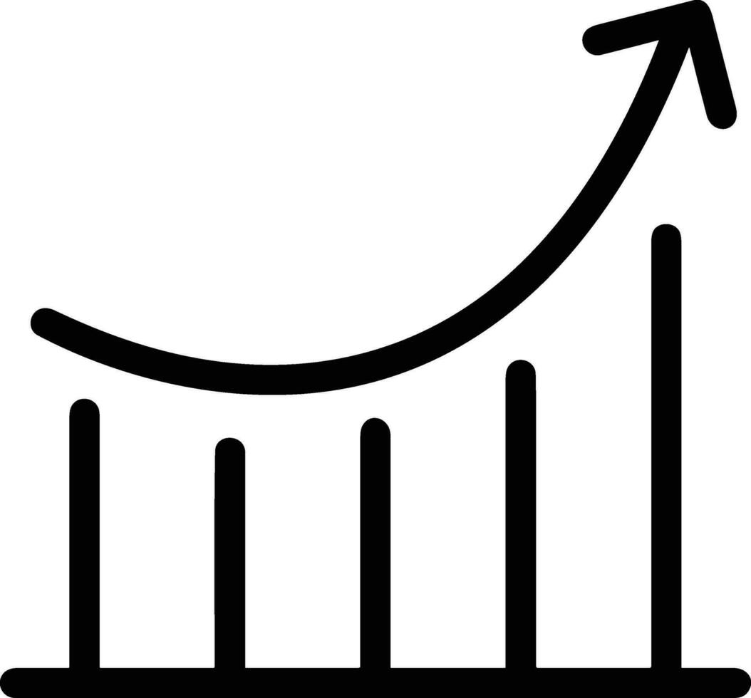 Growth business icon symbol vector image. Illustration of the progress outline infographic strategy  development design image