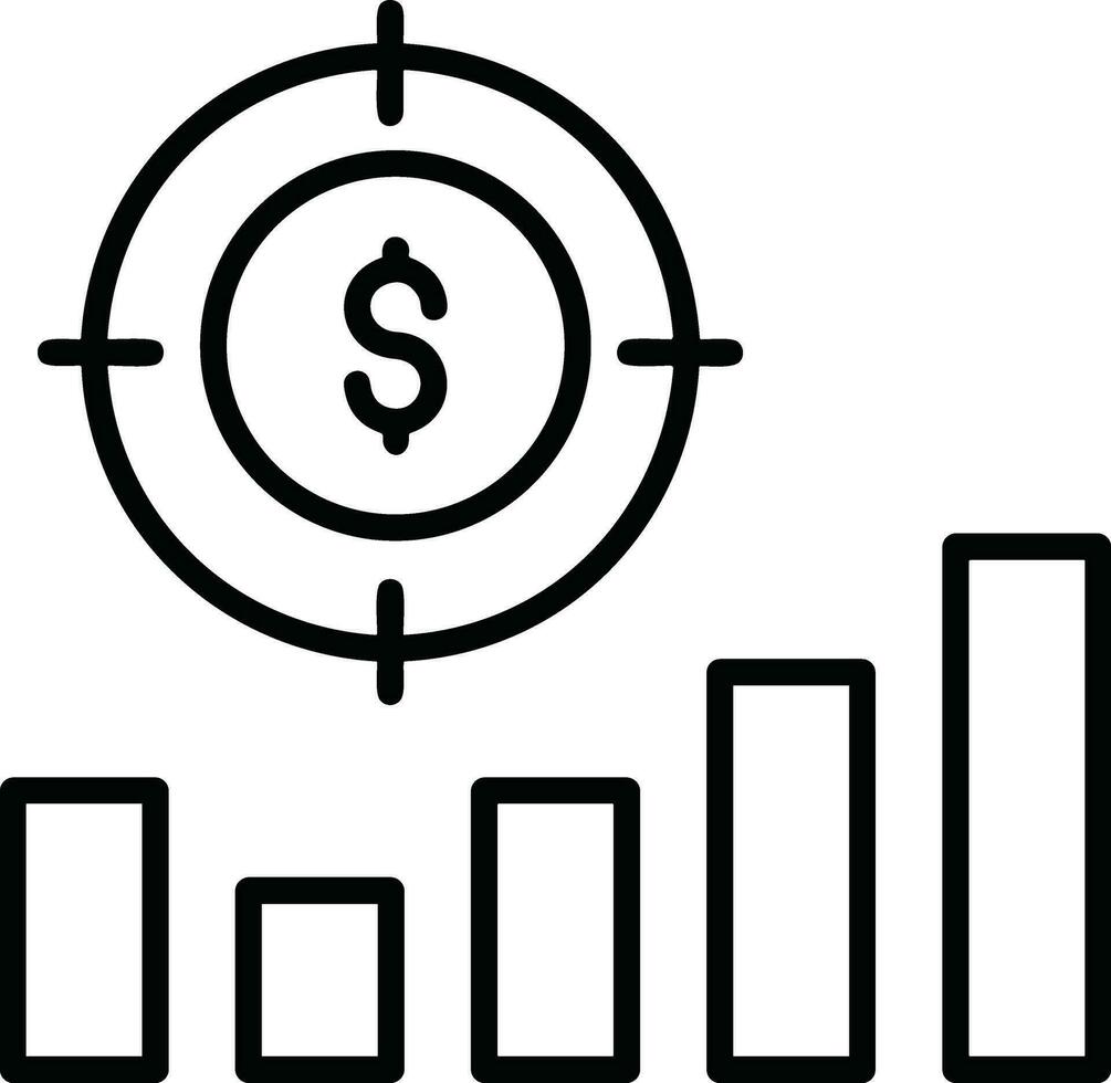 Growth business icon symbol vector image. Illustration of the progress outline infographic strategy  development design image