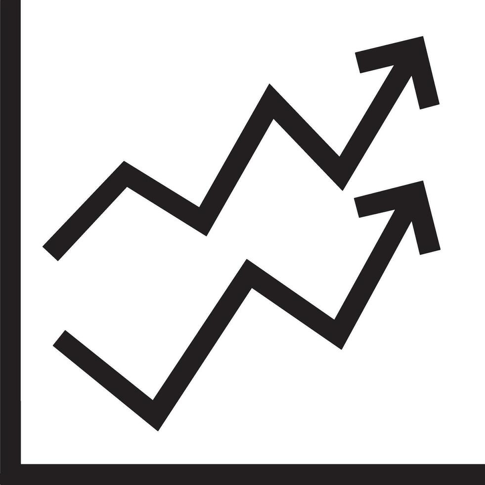 Growth business icon symbol vector image. Illustration of the progress outline infographic strategy  development design image