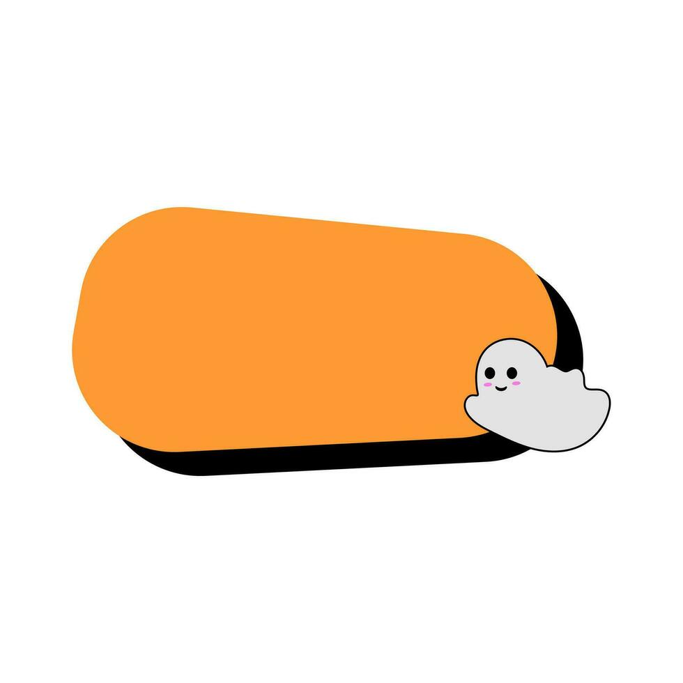 Halloween Ghost Text Box Element Vector