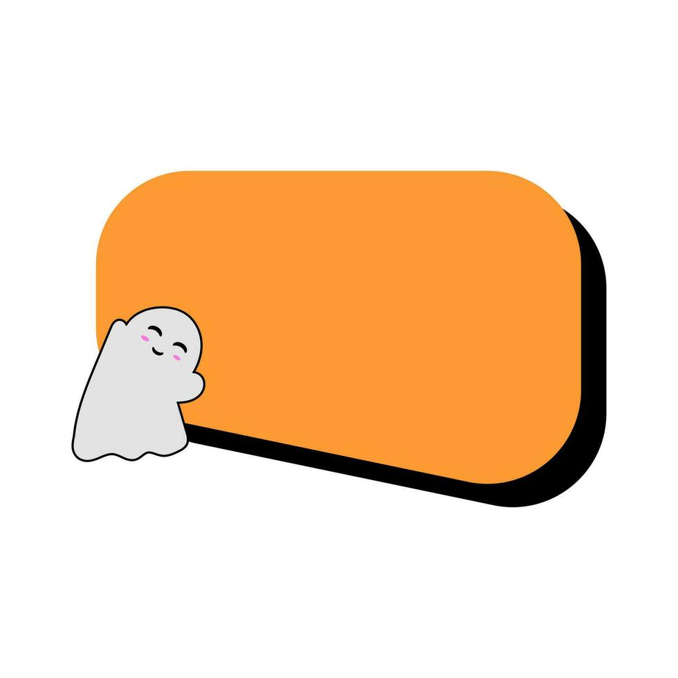 Halloween Ghost Text Box Element Vector