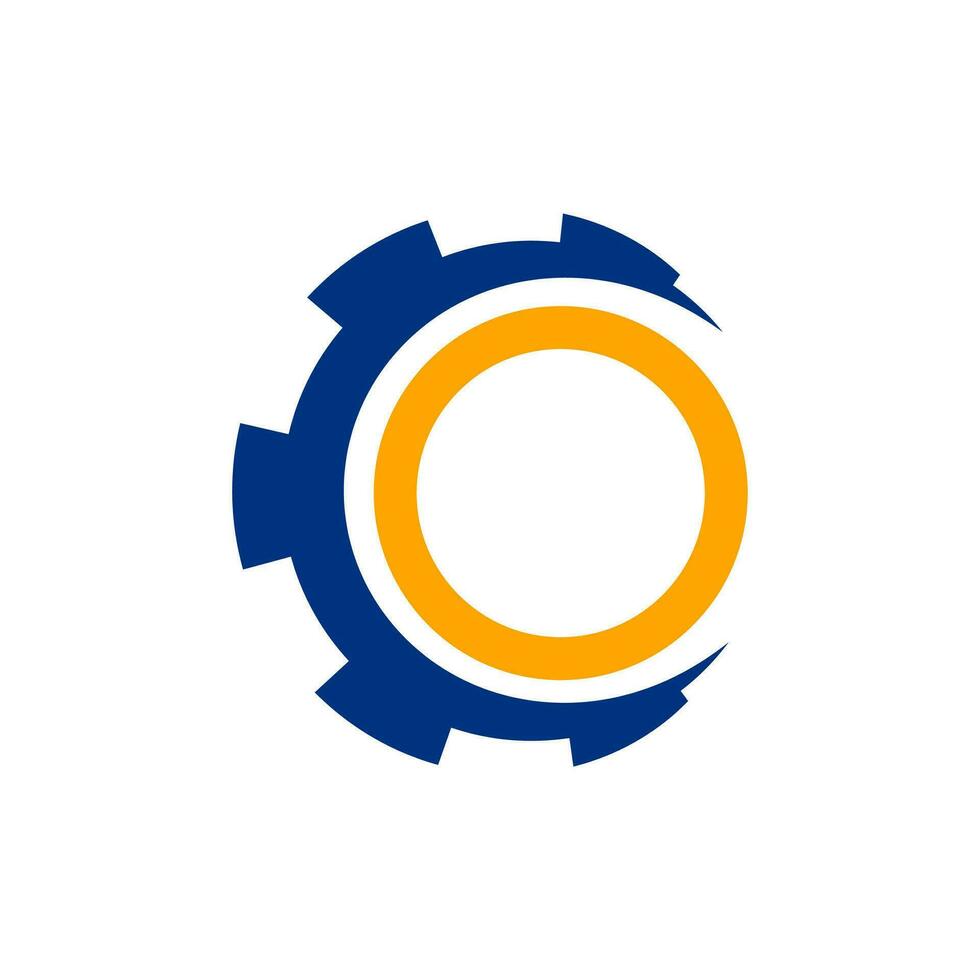 Gear Logo Element Vector . Modern Gear Business Icon Logo .