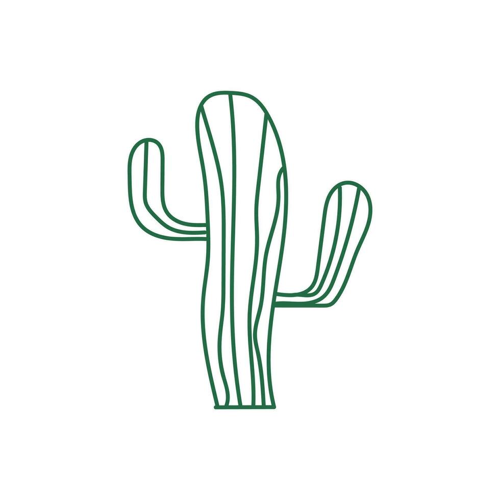 Cactus Line Vector Element , Cactus Illustration Icon , Cactus Icon , Plant Cactus Line