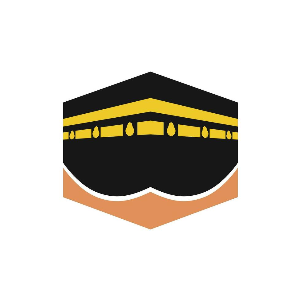 Makkah Illustration Element Vector . Mecca Illustration . kaaba Element Vector